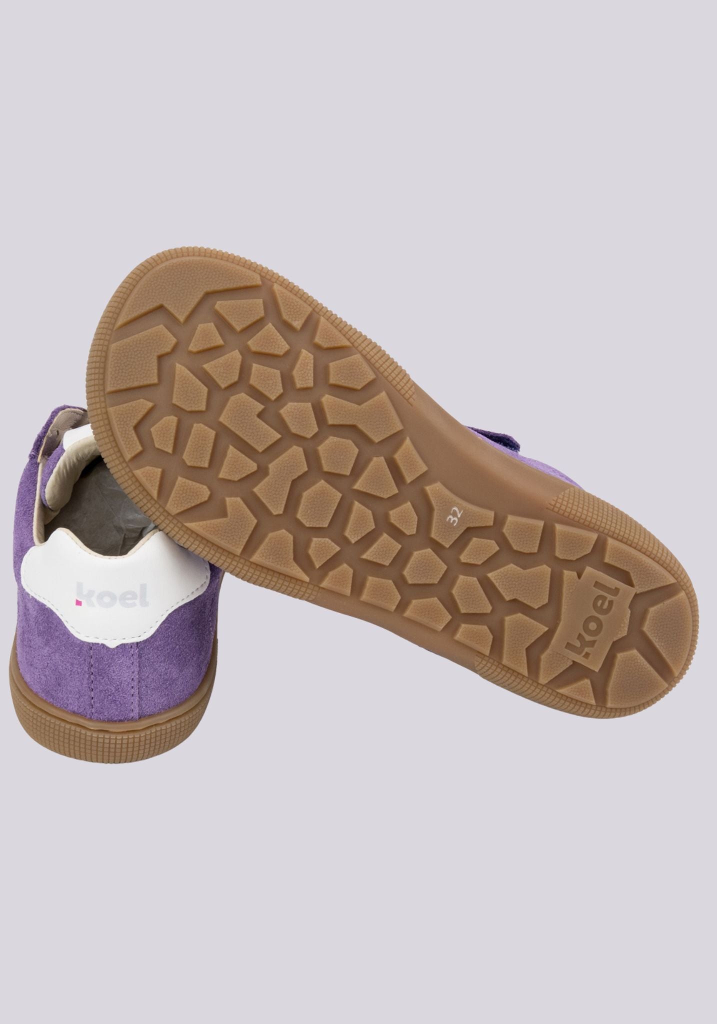 Sneakers Barefoot din piele întoarsă - Declan Violet