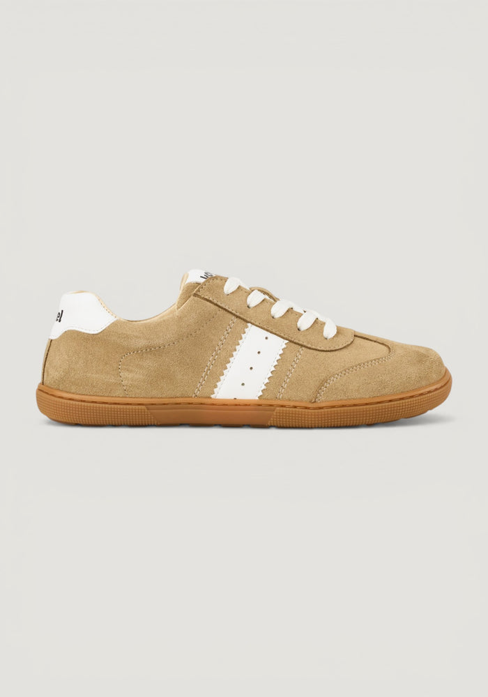 Sneakers Barefoot din piele întoarsă - Francie Beige