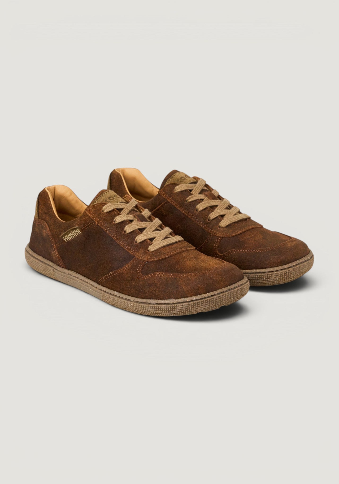 Sneakers Barefoot din piele întoarsă - Francie Cognac