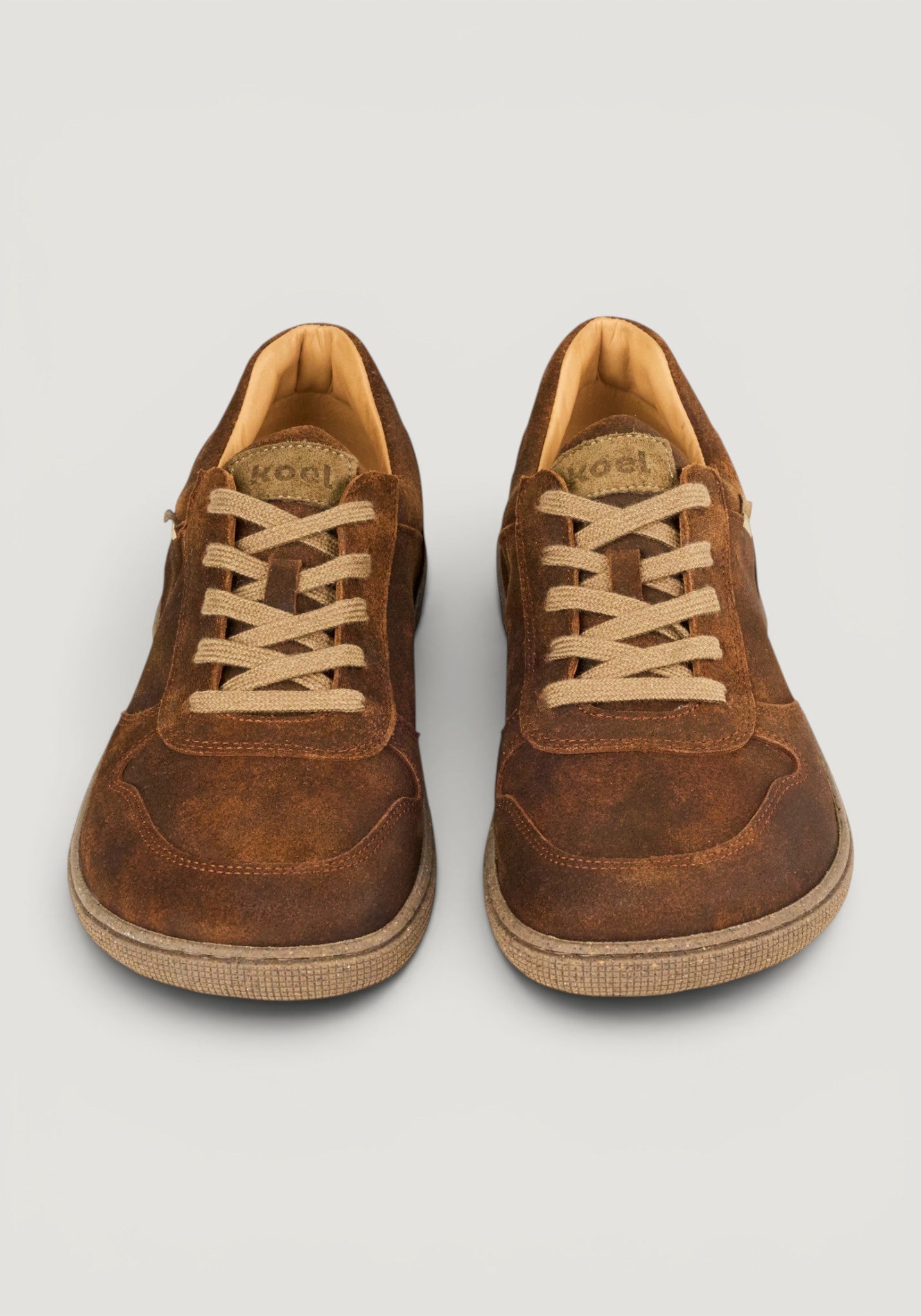 Sneakers Barefoot din piele întoarsă - Francie Cognac