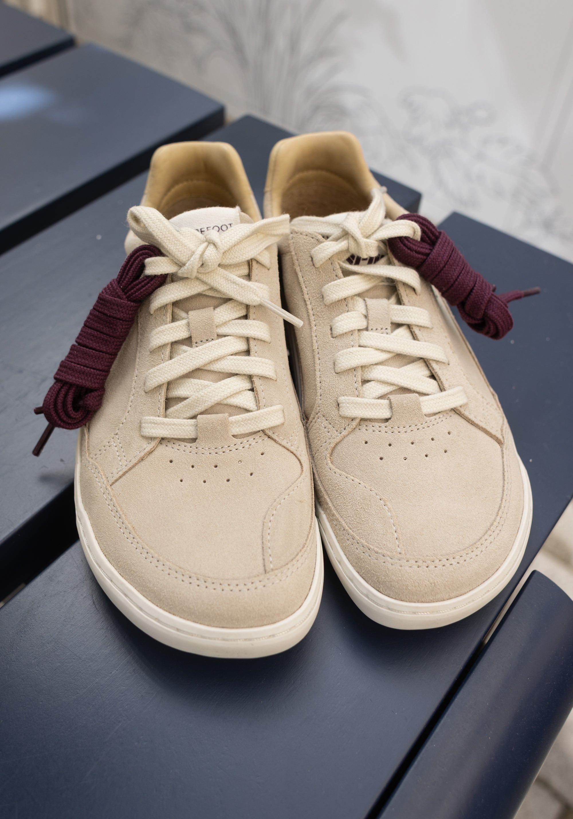 Sneakers Barefoot din piele întoarsă - Gobi II Women Sand/Fig