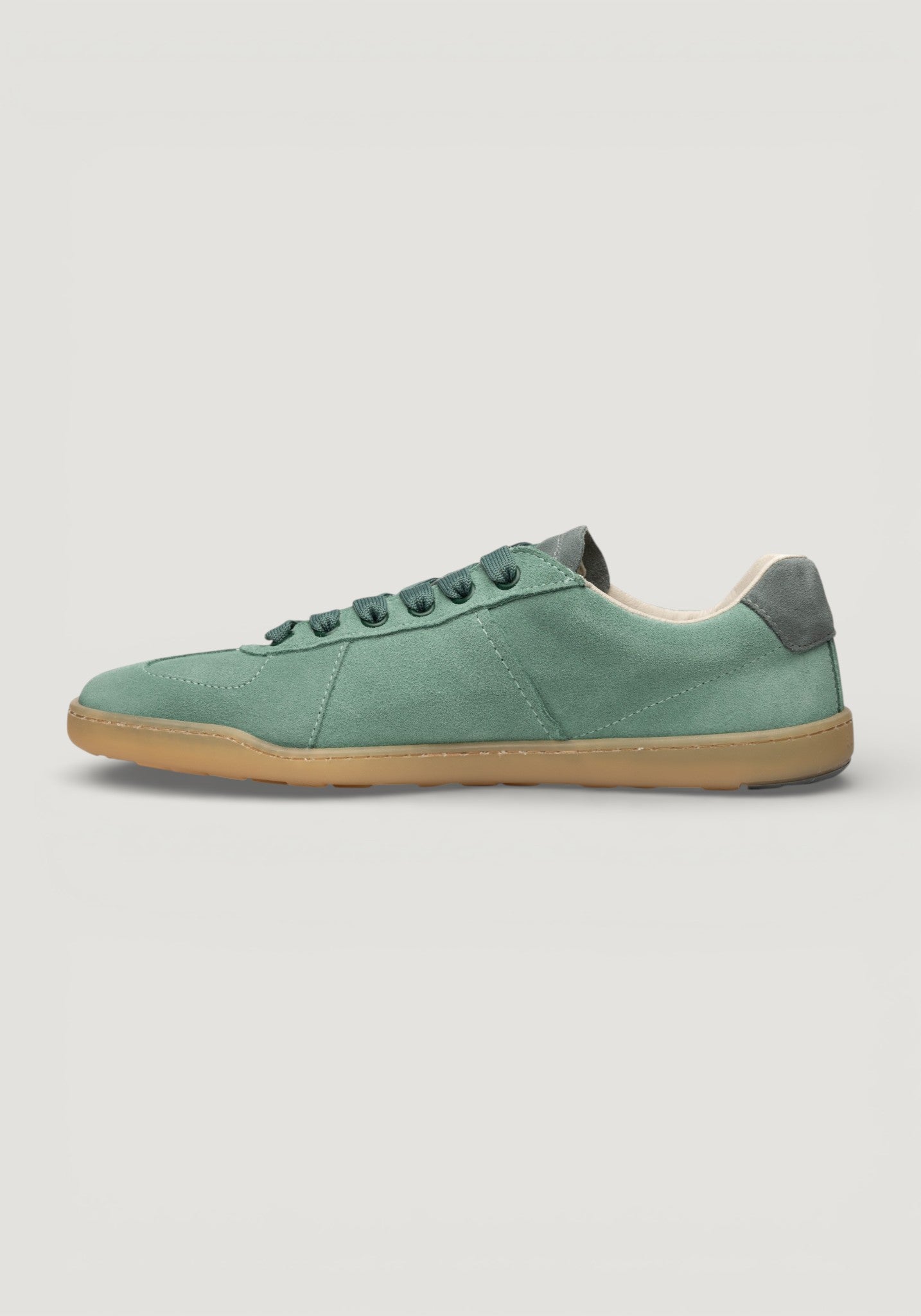Sneakers Barefoot din piele întoarsă - Green