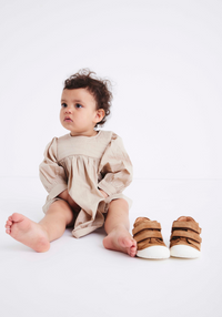 Sneakers First Step piele întoarsă - Hale Almond Bisgaard HipHip.ro