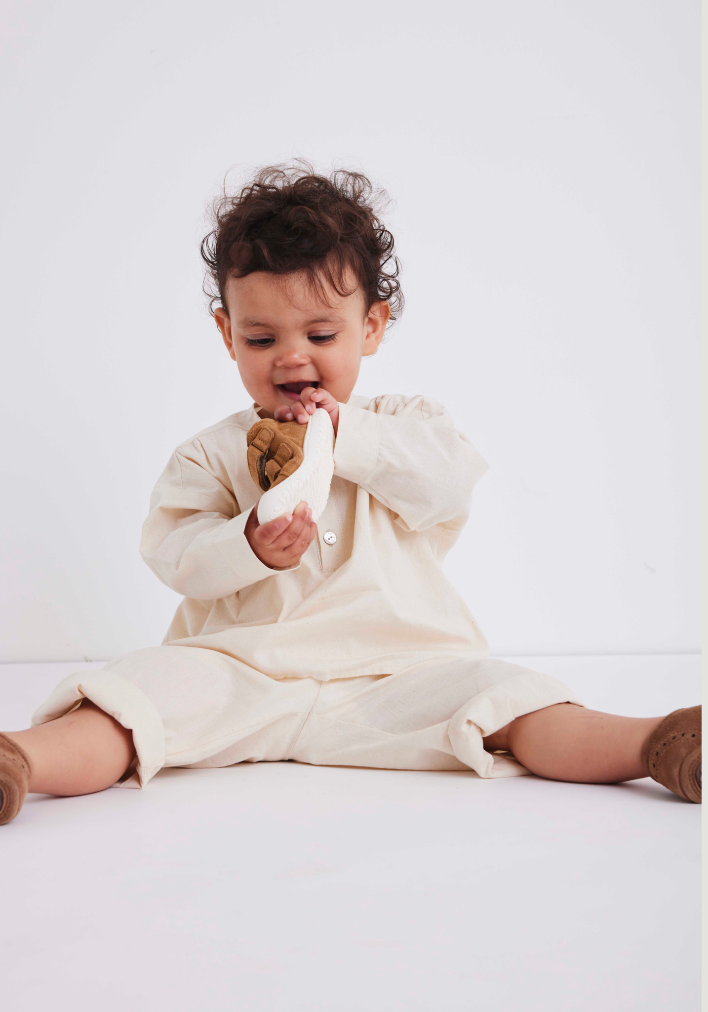 Sneakers First Step piele întoarsă - Hale Almond Bisgaard HipHip.ro