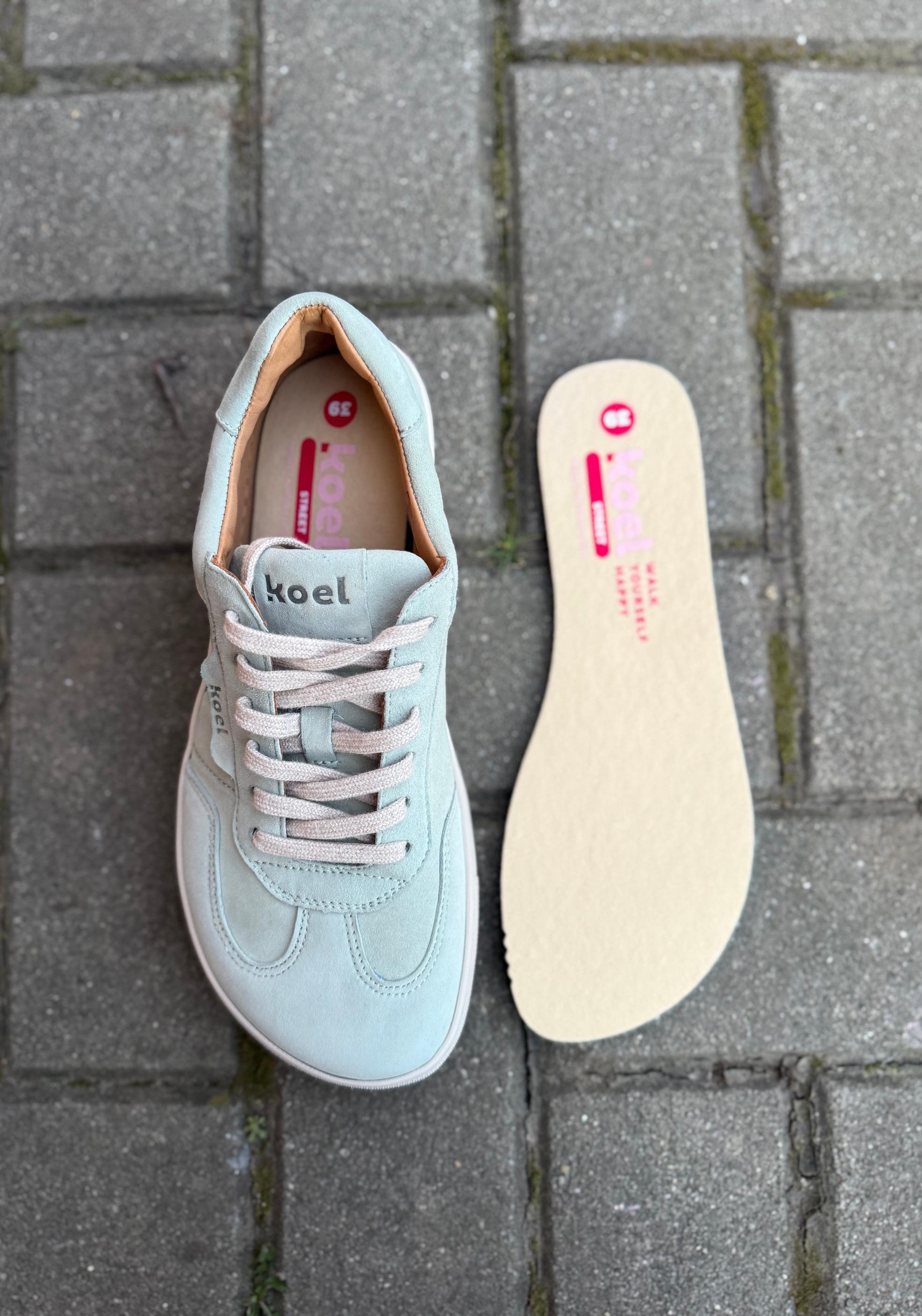 Sneakers Barefoot din piele întoarsă - Helena Mint