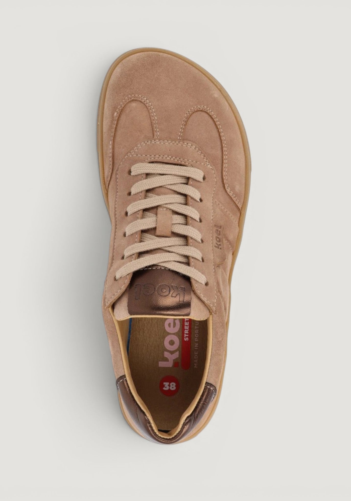 Sneakers Barefoot din piele întoarsă - Helena Old Pink