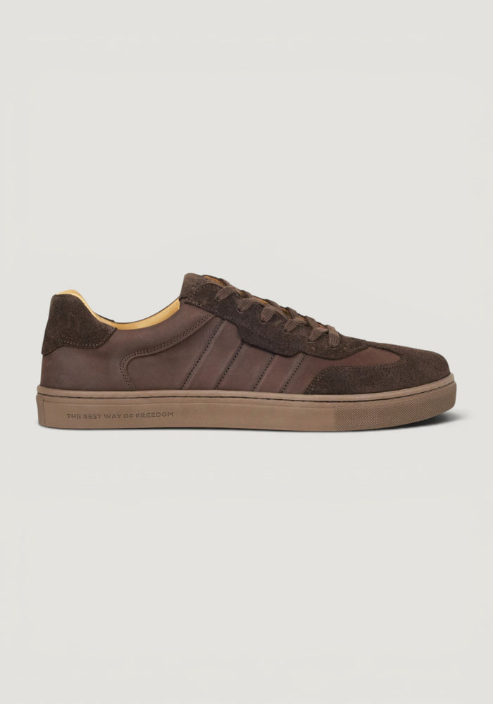 Sneakers Barefoot din piele întoarsă - Helio Chocolate