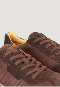 Sneakers Barefoot din piele întoarsă - Helio Chocolate