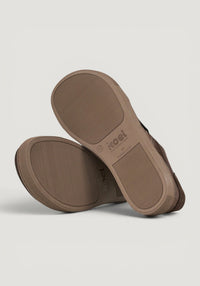 Sneakers Barefoot din piele întoarsă - Helio Chocolate