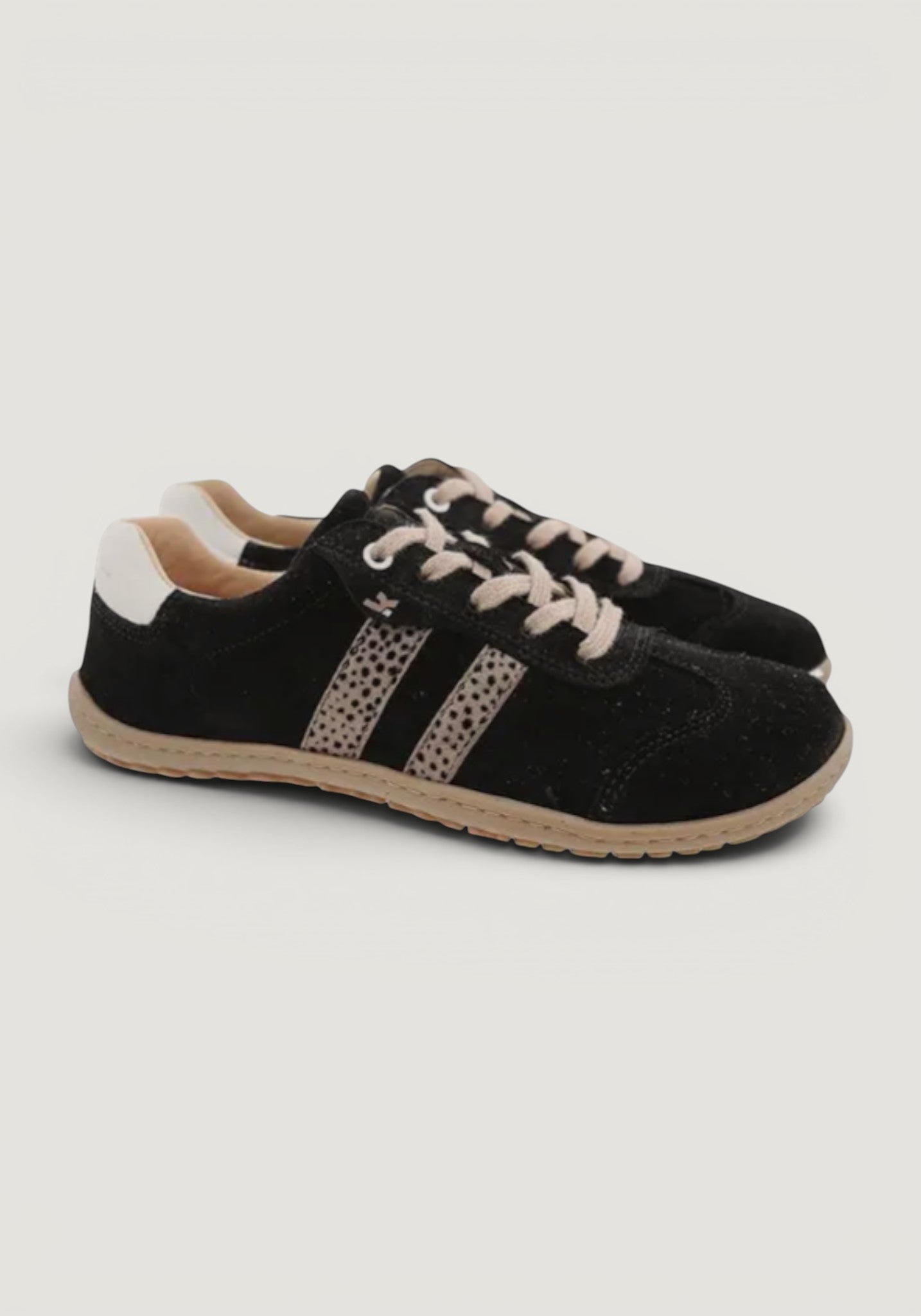 Sneakers Barefoot din piele întoarsă - Ila Black Leopardo