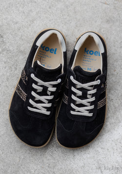Sneakers Barefoot din piele întoarsă - Ila Black Leopardo