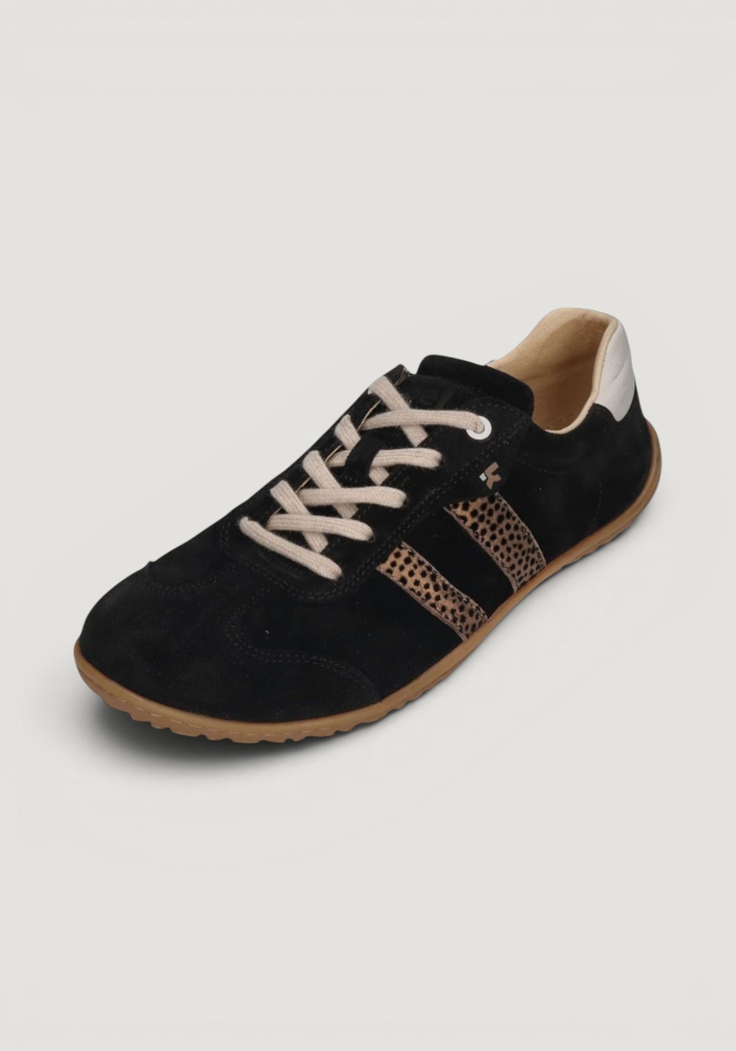 Sneakers Barefoot din piele întoarsă - Ila Black Leopardo