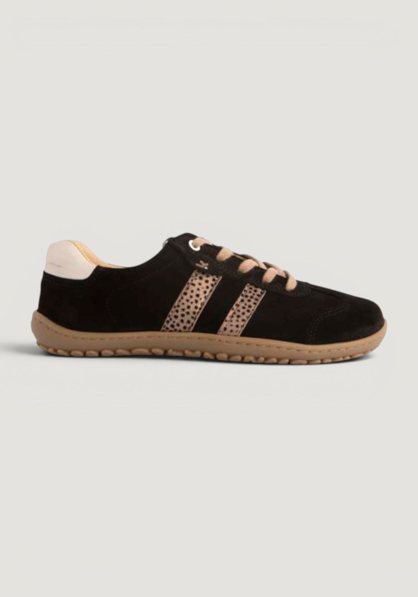 Sneakers Barefoot din piele întoarsă - Ila Black Leopardo