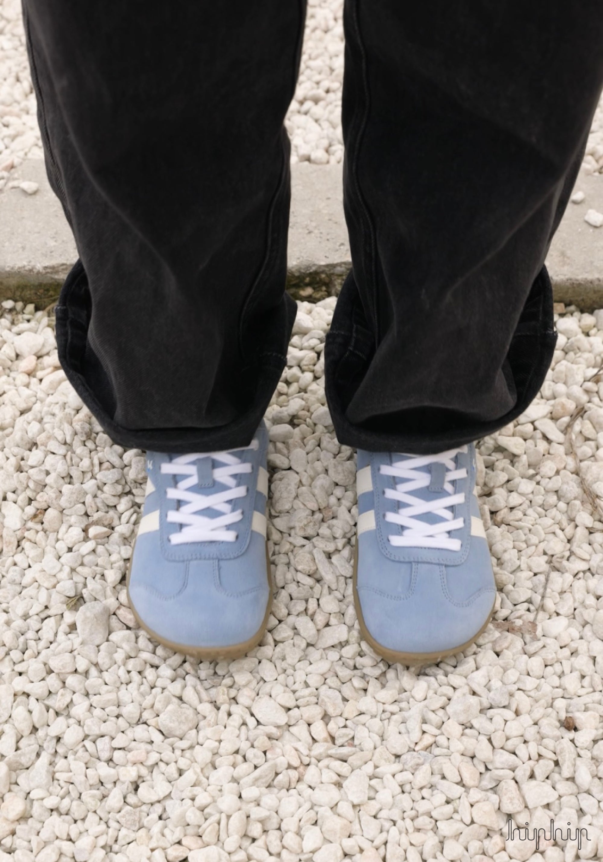 Sneakers Barefoot din piele întoarsă - Ila Light Blue