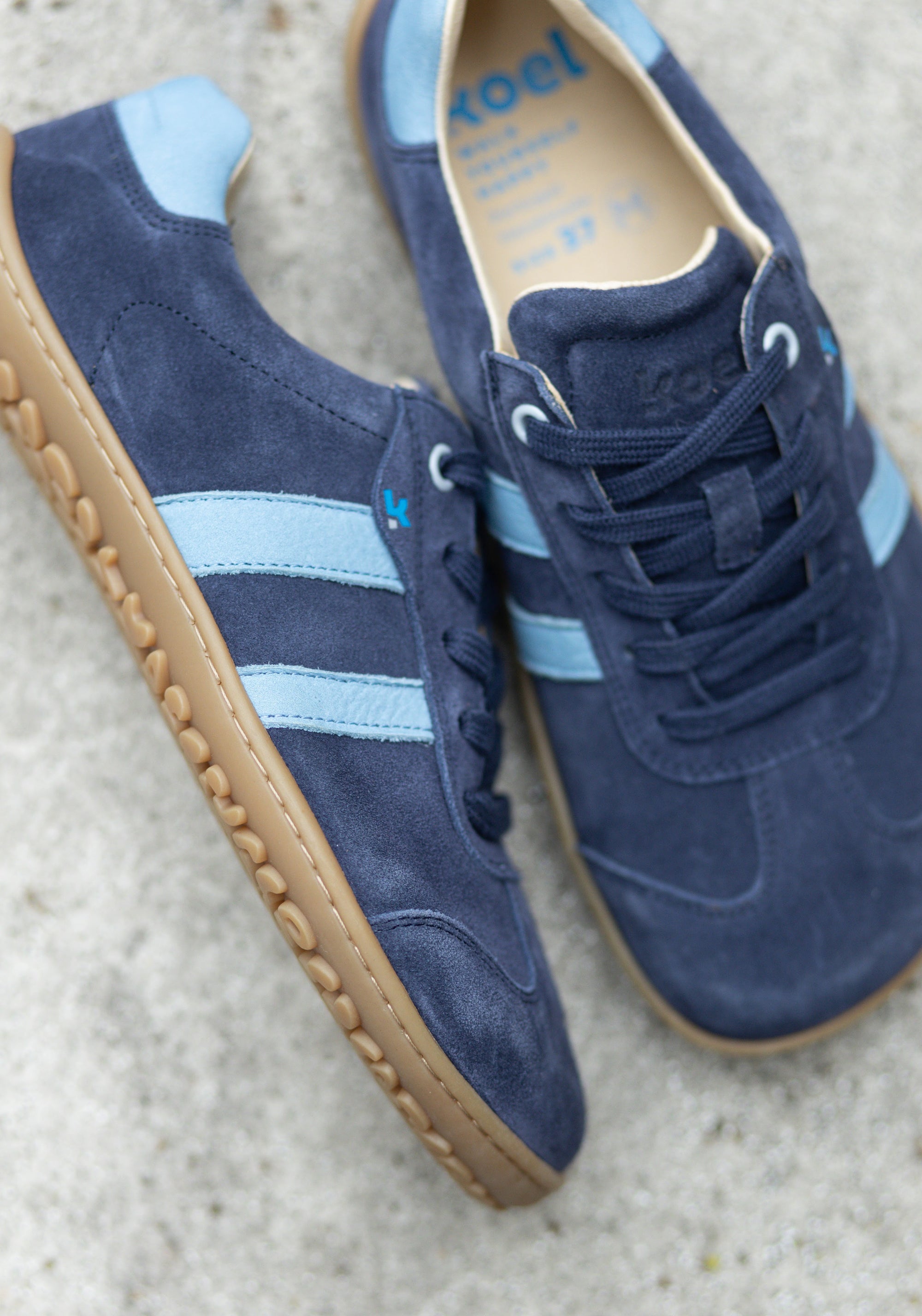 Sneakers Barefoot din piele întoarsă - Ila Navy