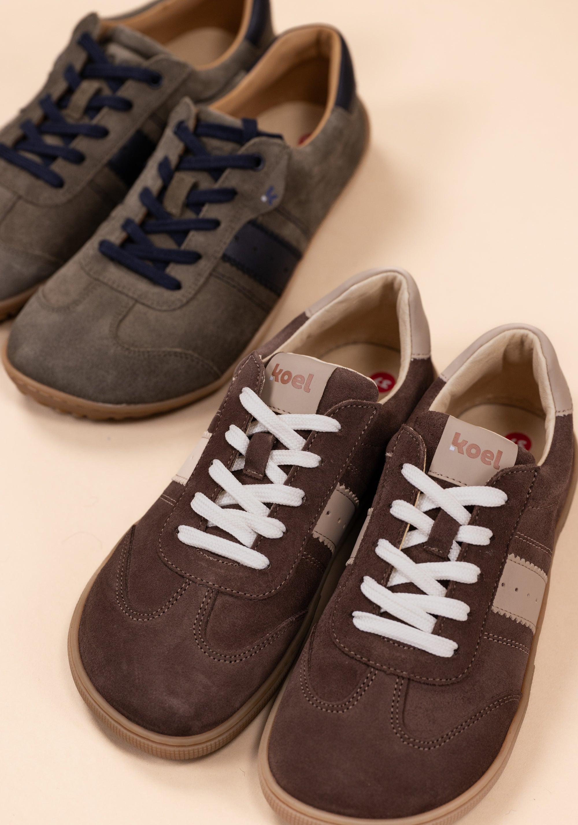 Sneakers Barefoot din piele întoarsă - Ila New Olive