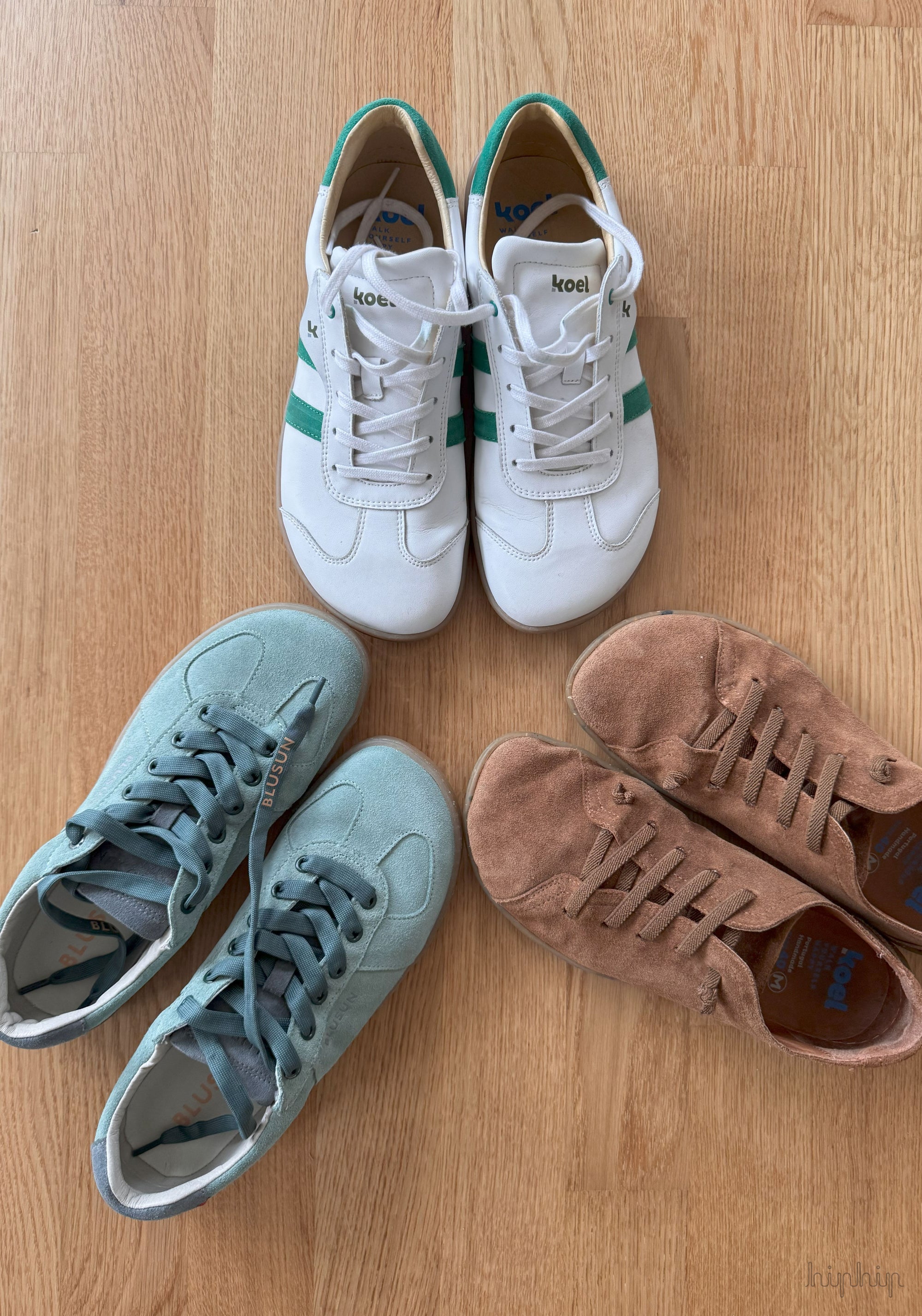 Sneakers Barefoot din piele întoarsă - Izzie Cognac