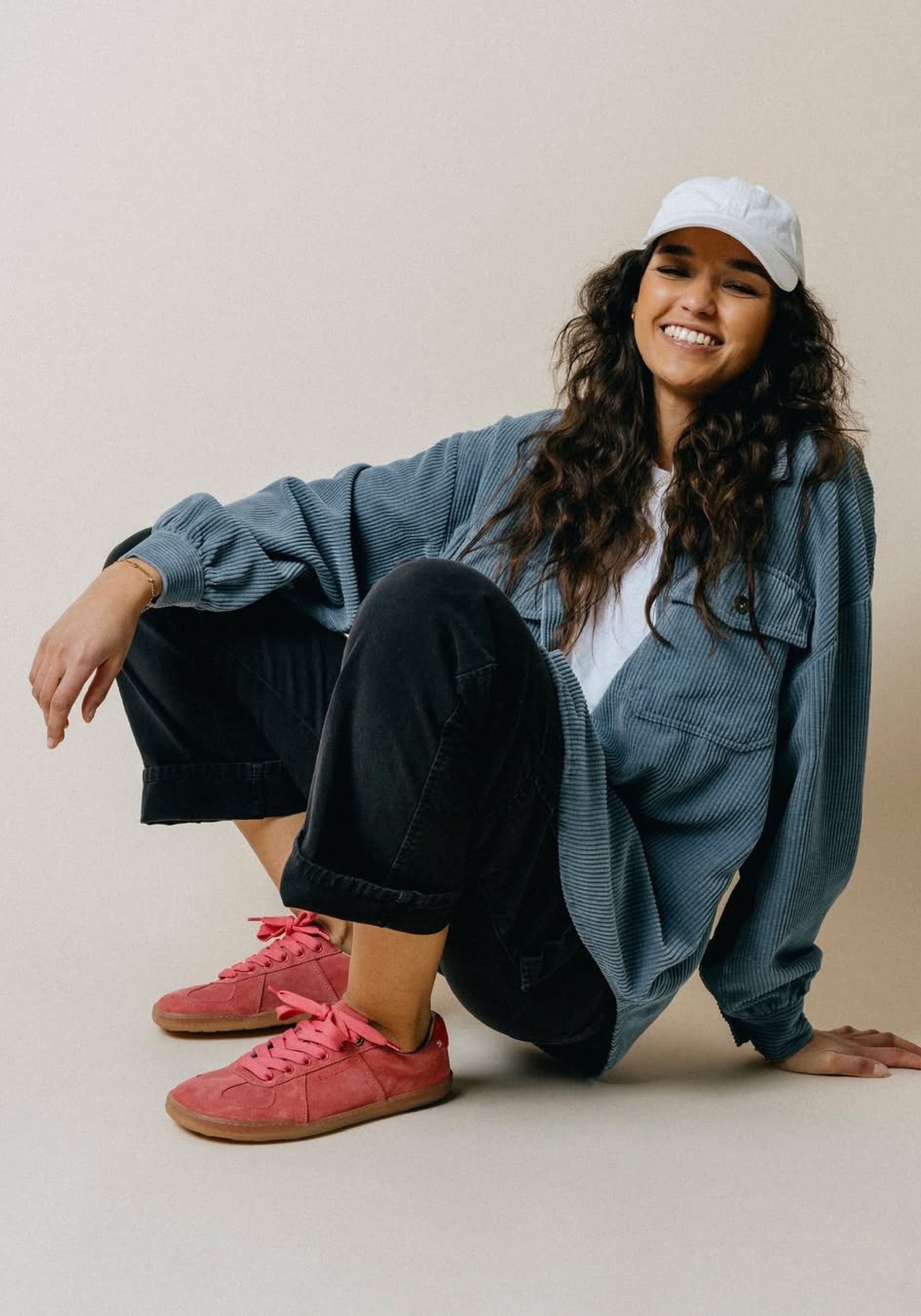 Sneakers Barefoot din piele întoarsă - Pink