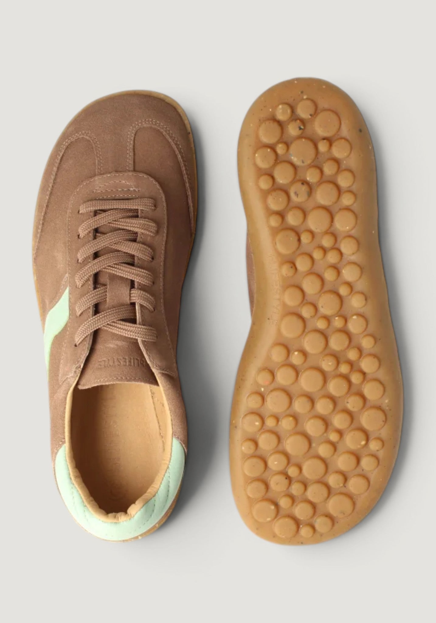 Sneakers Barefoot din piele întoarsă - Wild Style Taupe