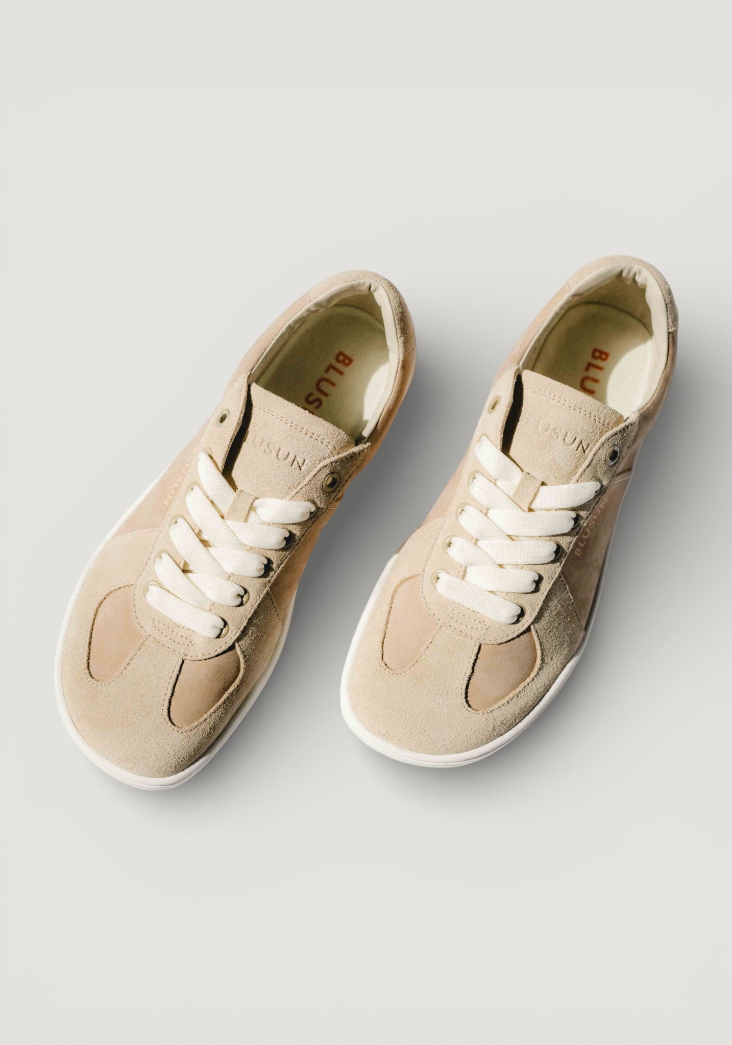 Sneakers Barefoot din piele - Light Beige