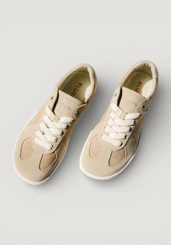 Sneakers Barefoot din piele - Light Beige