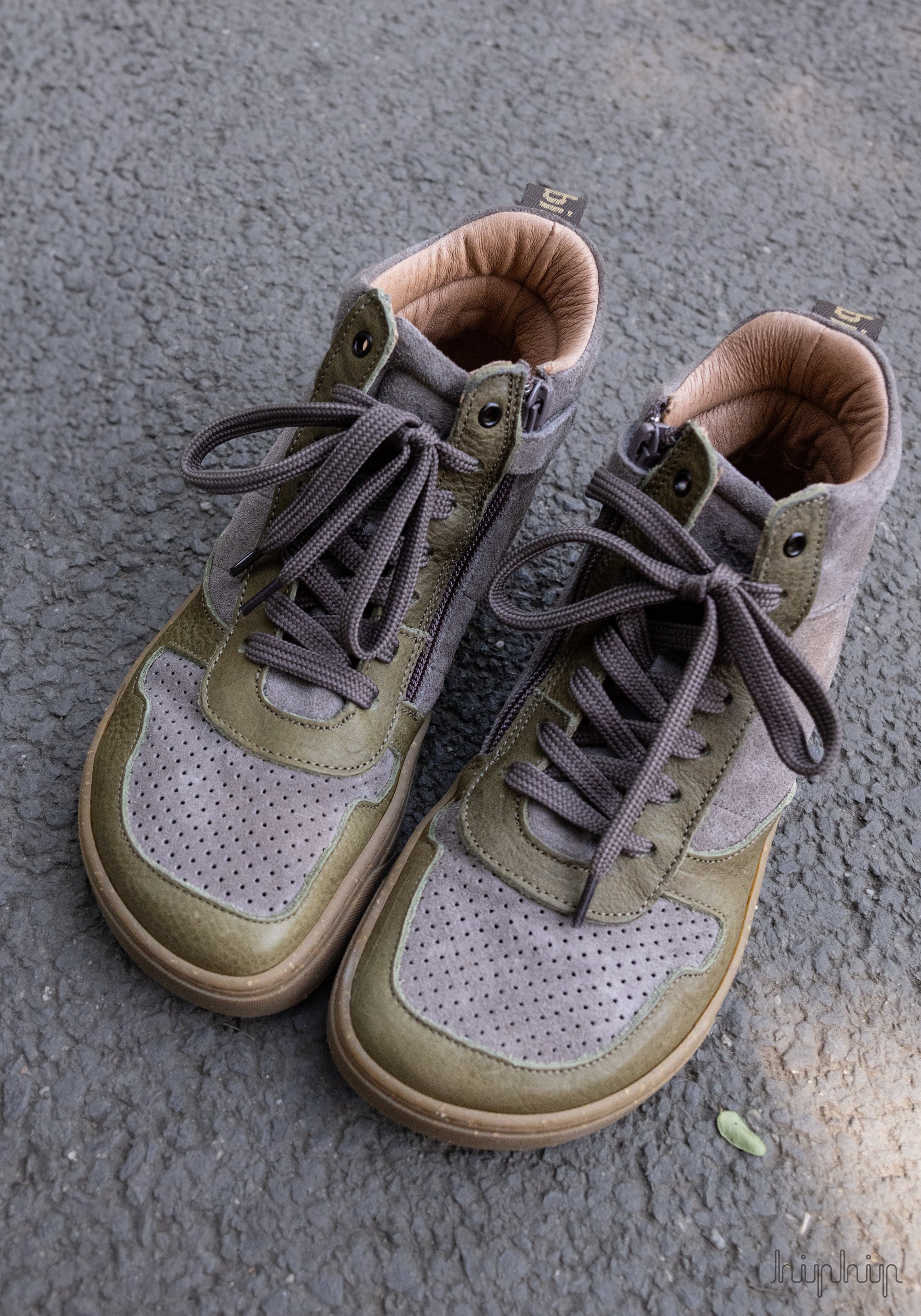Sneakers Barefoot din piele - Lisva Grey