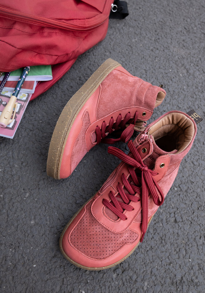 Sneakers Barefoot din piele - Lisva Pink