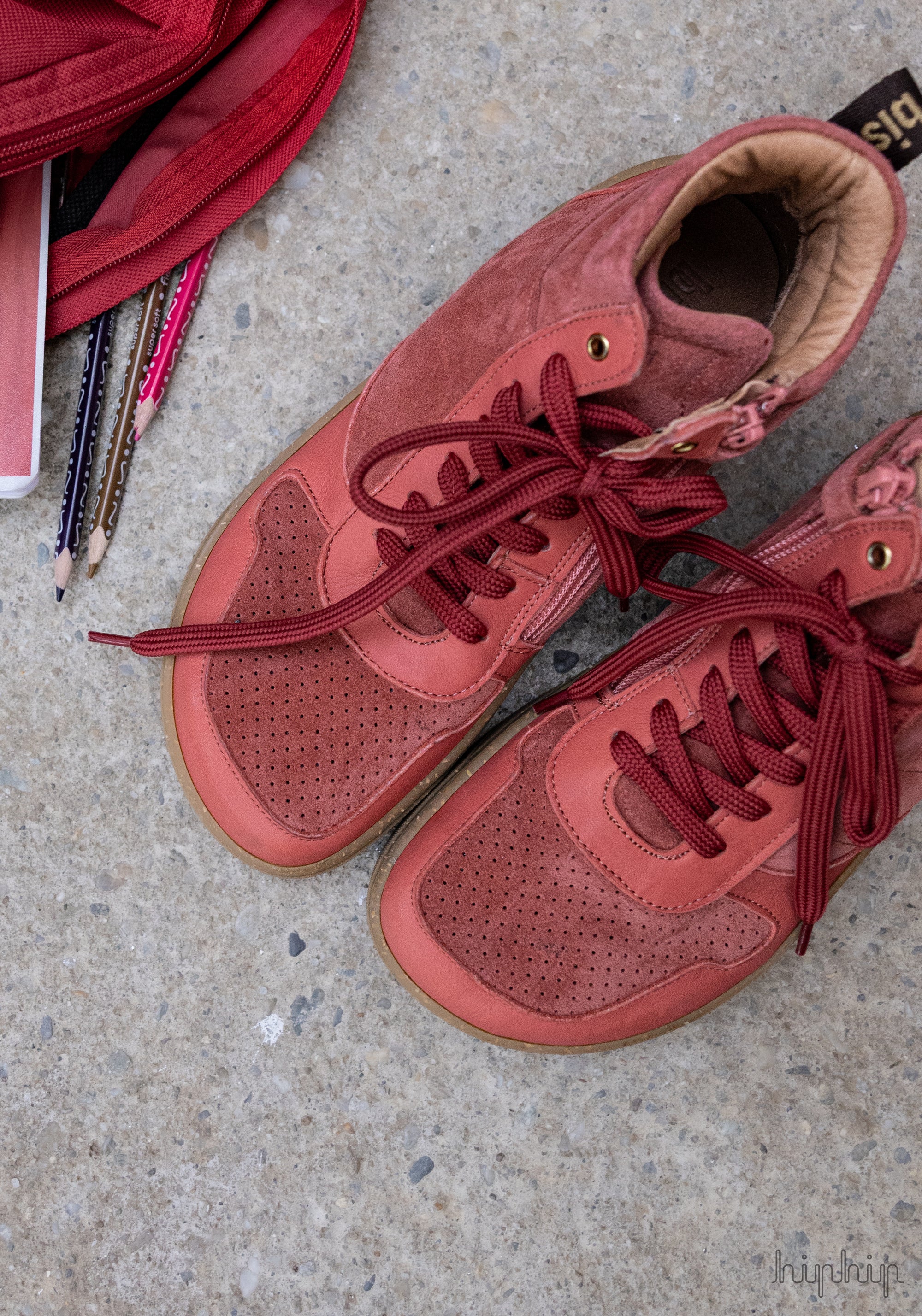 Sneakers Barefoot din piele - Lisva Pink