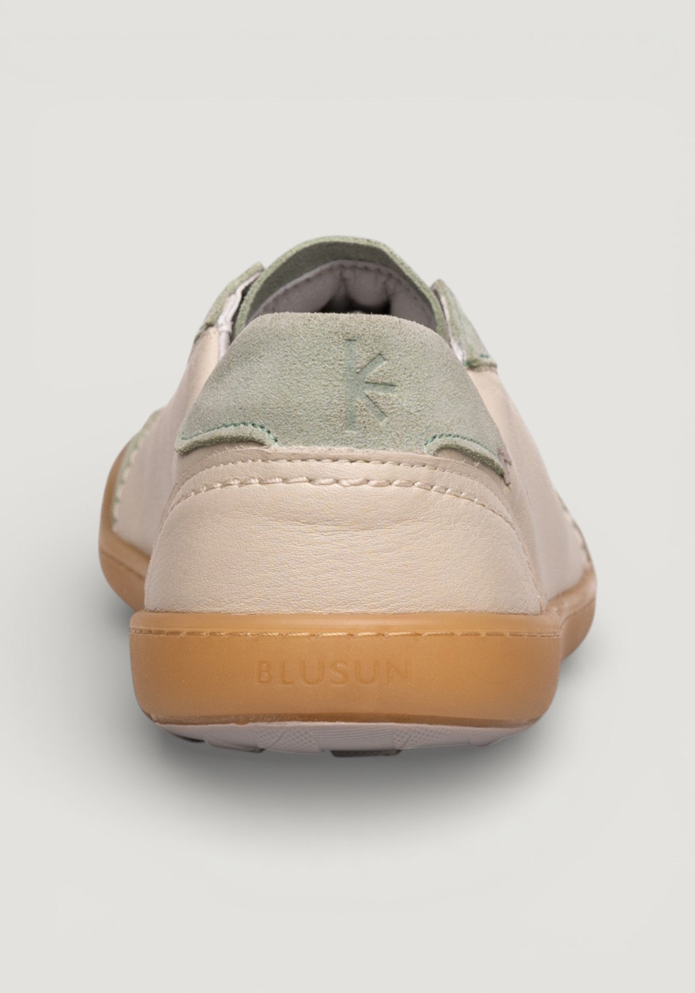 Sneakers Barefoot din piele - Off White/Green