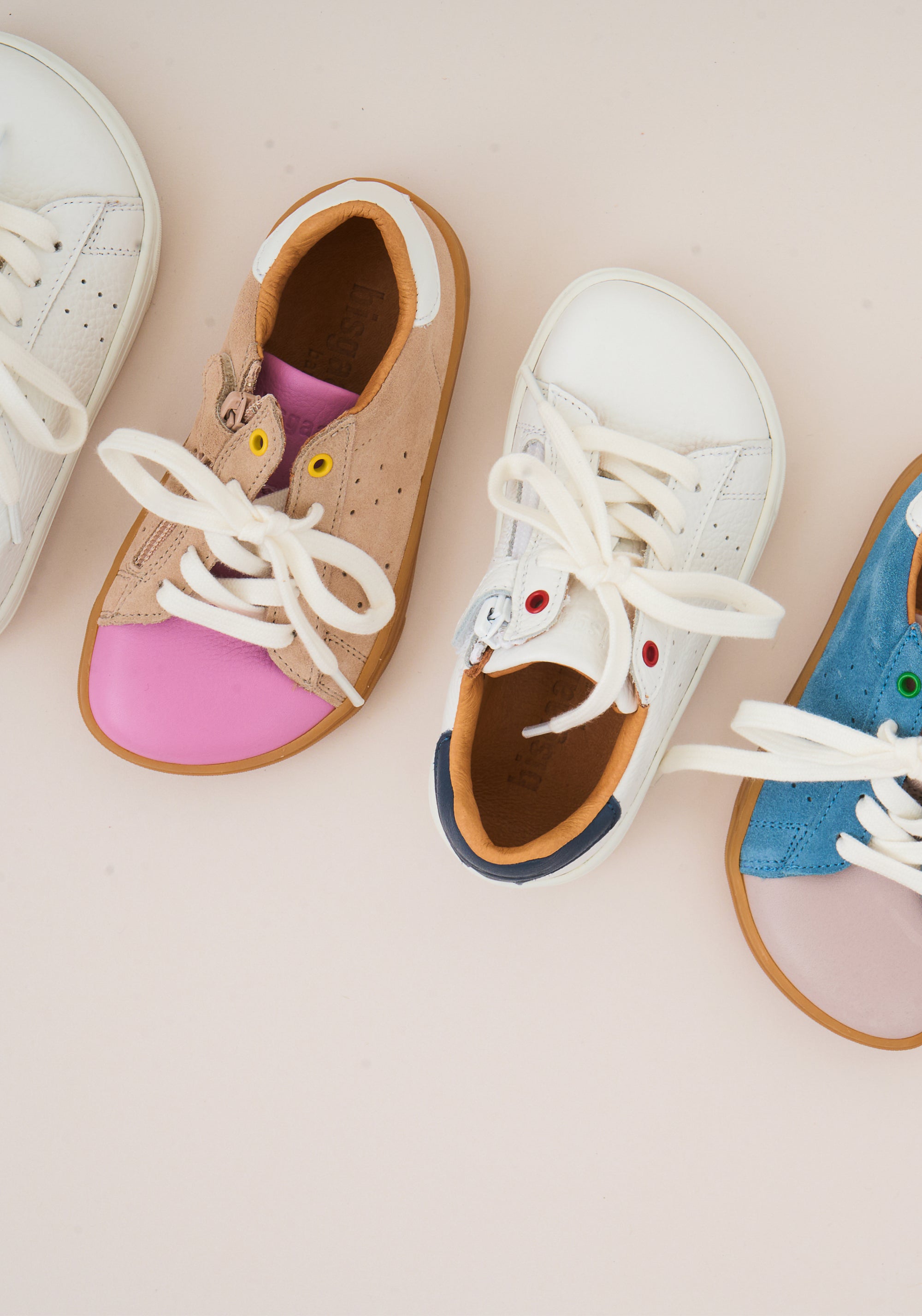 Sneakers Barefoot din piele - Raymond White Classic