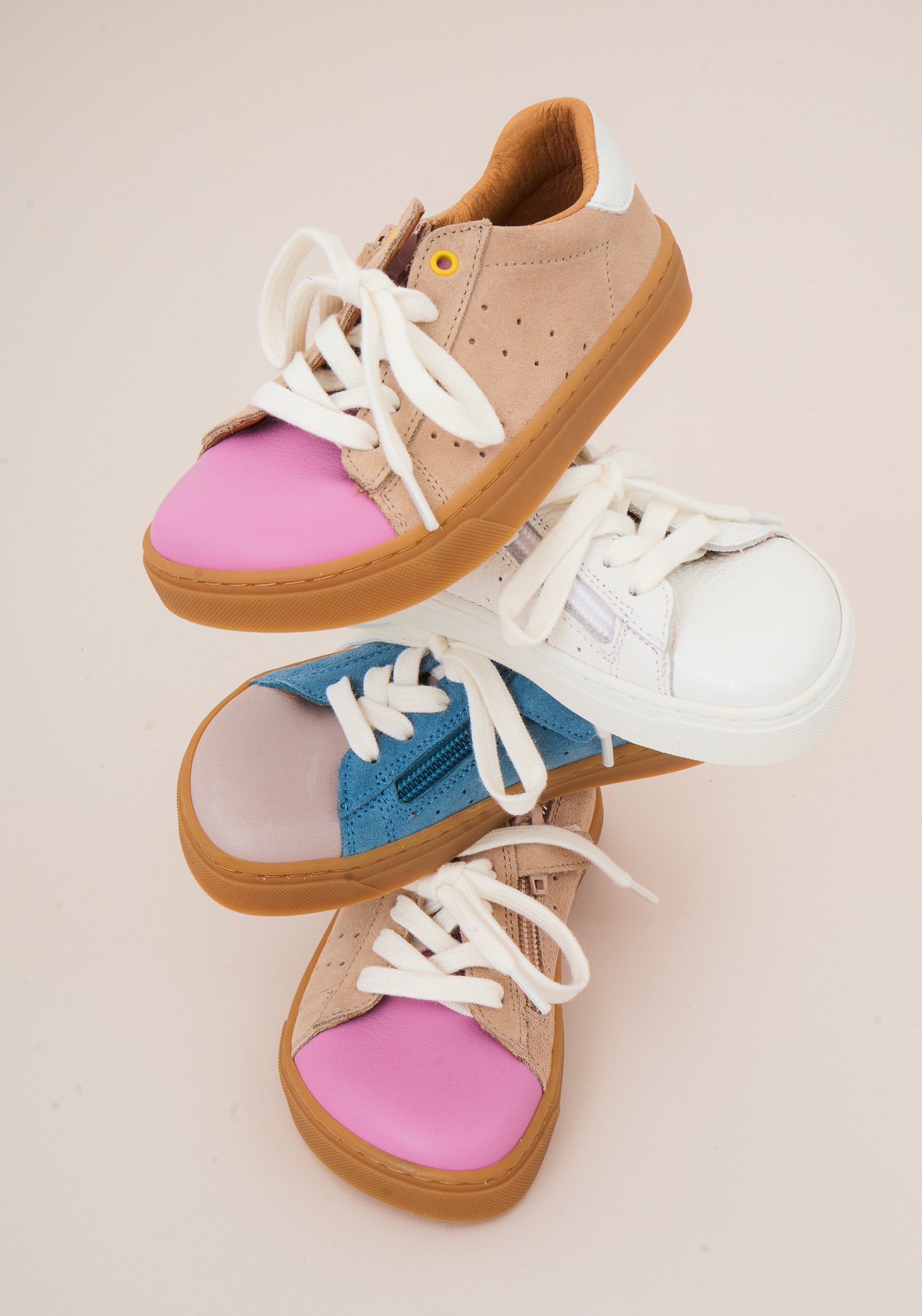 Sneakers Barefoot din piele - Raymond Light Rose
