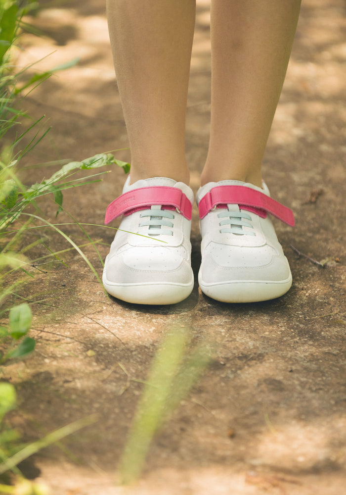 Sneakers Barefoot din piele - Sali White Mint