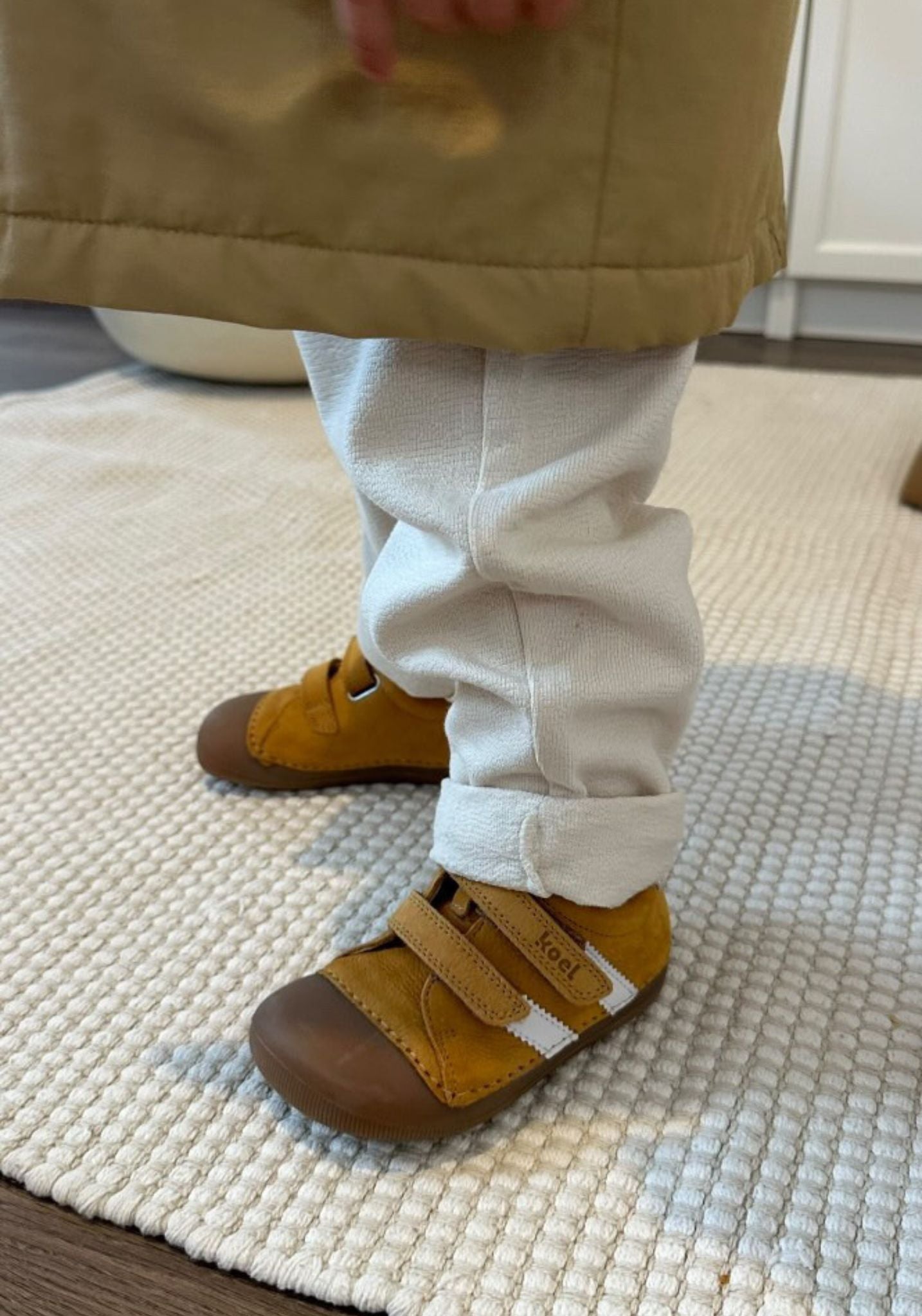 Sneakers Barefoot Wide din piele - Archie Cognac