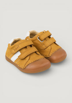 Sneakers Barefoot ExtraWide din piele - Archie New Cognac