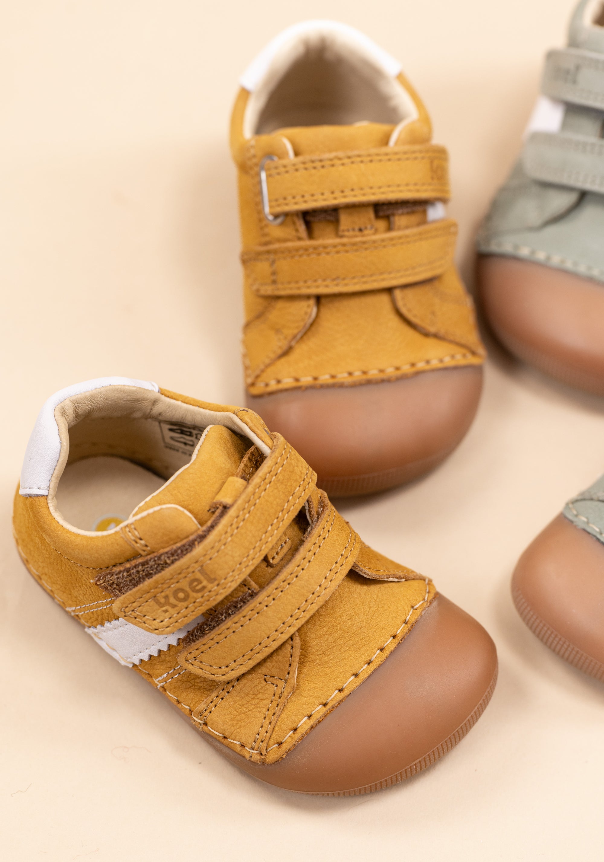 Sneakers Barefoot ExtraWide din piele - Archie New Cognac