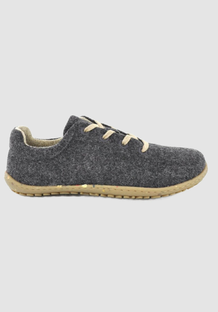 Sneakers Barefoot femei din lână merinos - Ines Dark Grey Koel HipHip.ro