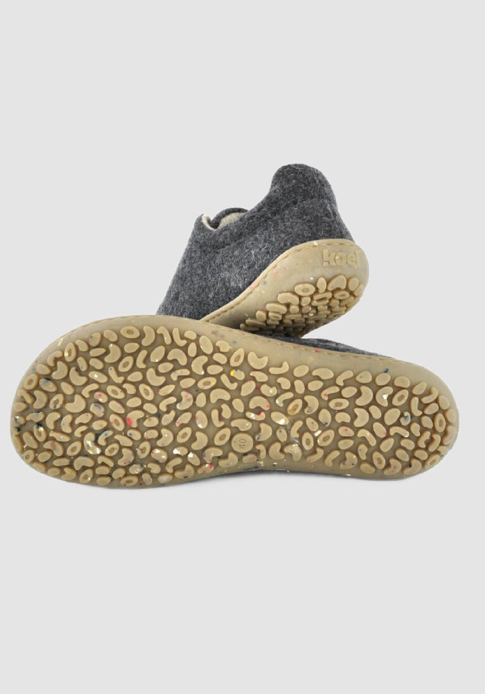 Sneakers Barefoot femei din lână merinos - Ines Dark Grey Koel HipHip.ro