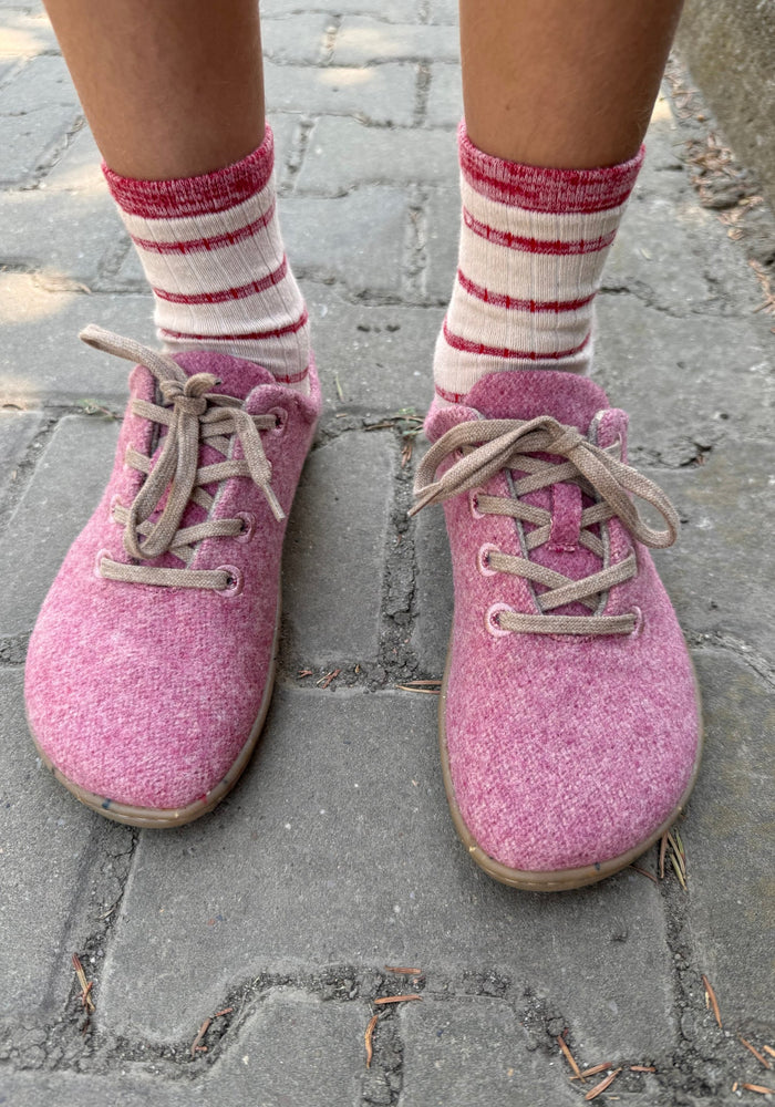 Sneakers Barefoot femei din lână merinos - Ines Imperial Pink Koel HipHip.ro
