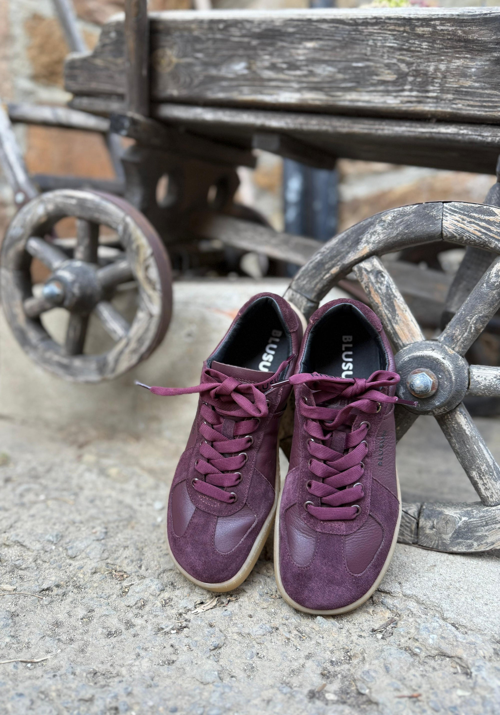 Sneakers Barefoot femei din piele - Berry
