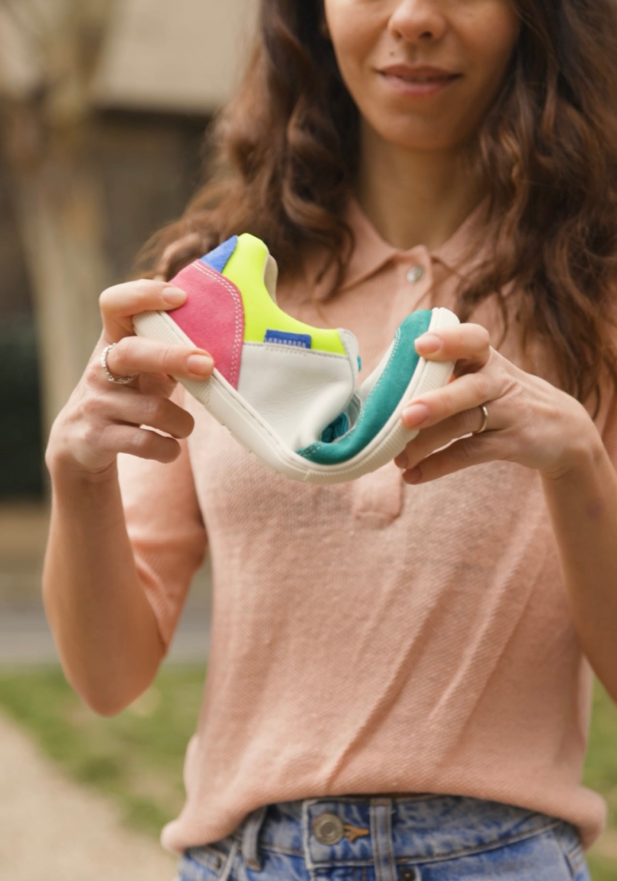 Sneakers Barefoot femei din piele - Francie Green