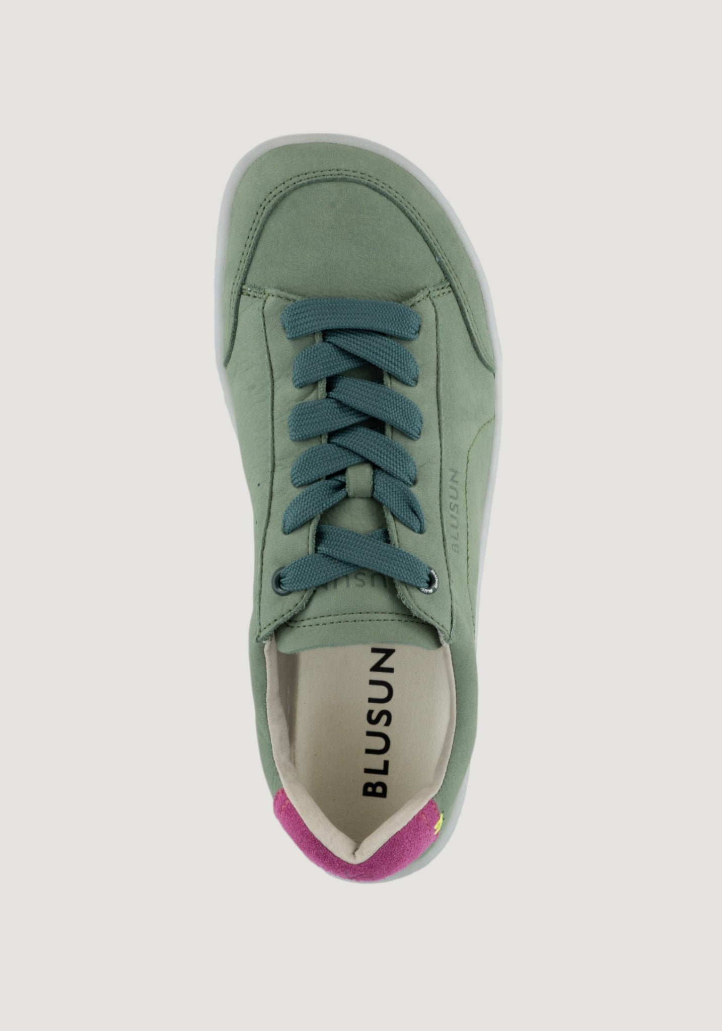 Sneakers Barefoot femei din piele - Green