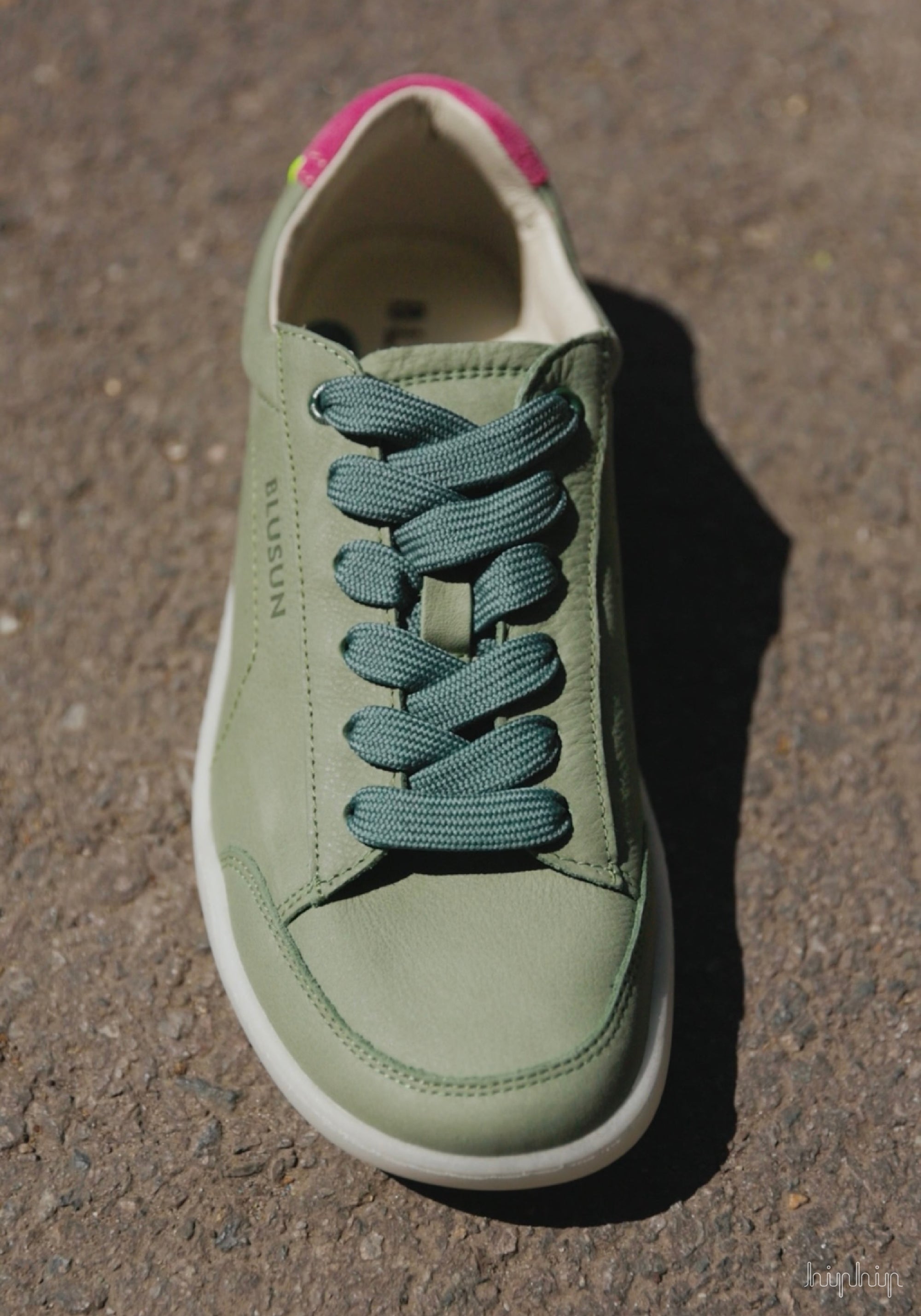 Sneakers Barefoot femei din piele - Green