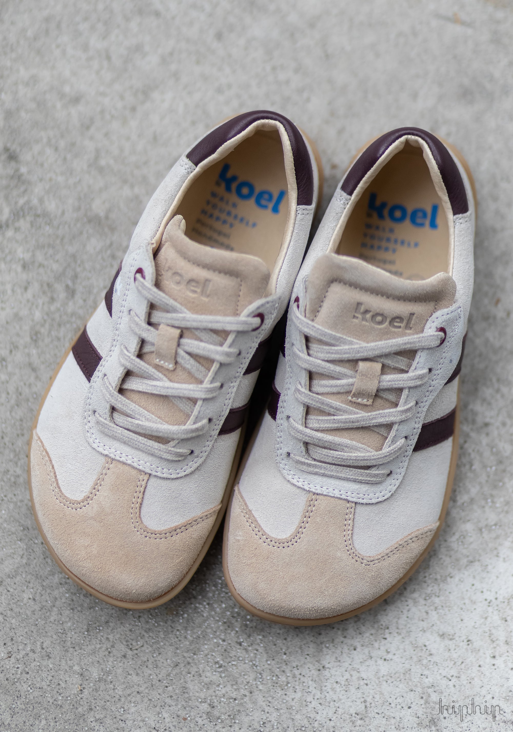 Sneakers Barefoot femei din piele - Ila Beige