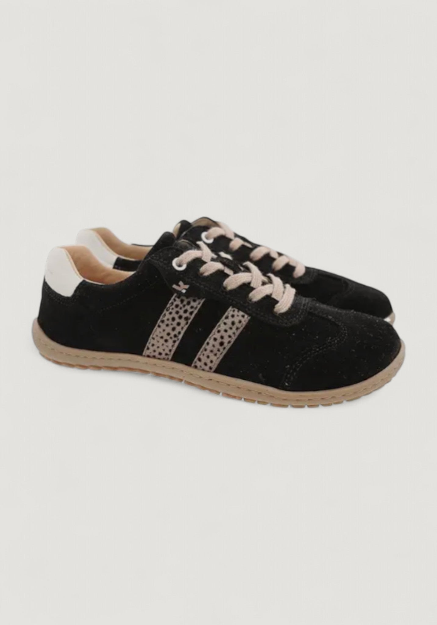 Sneakers Barefoot femei din piele - Ila Black Leopardo