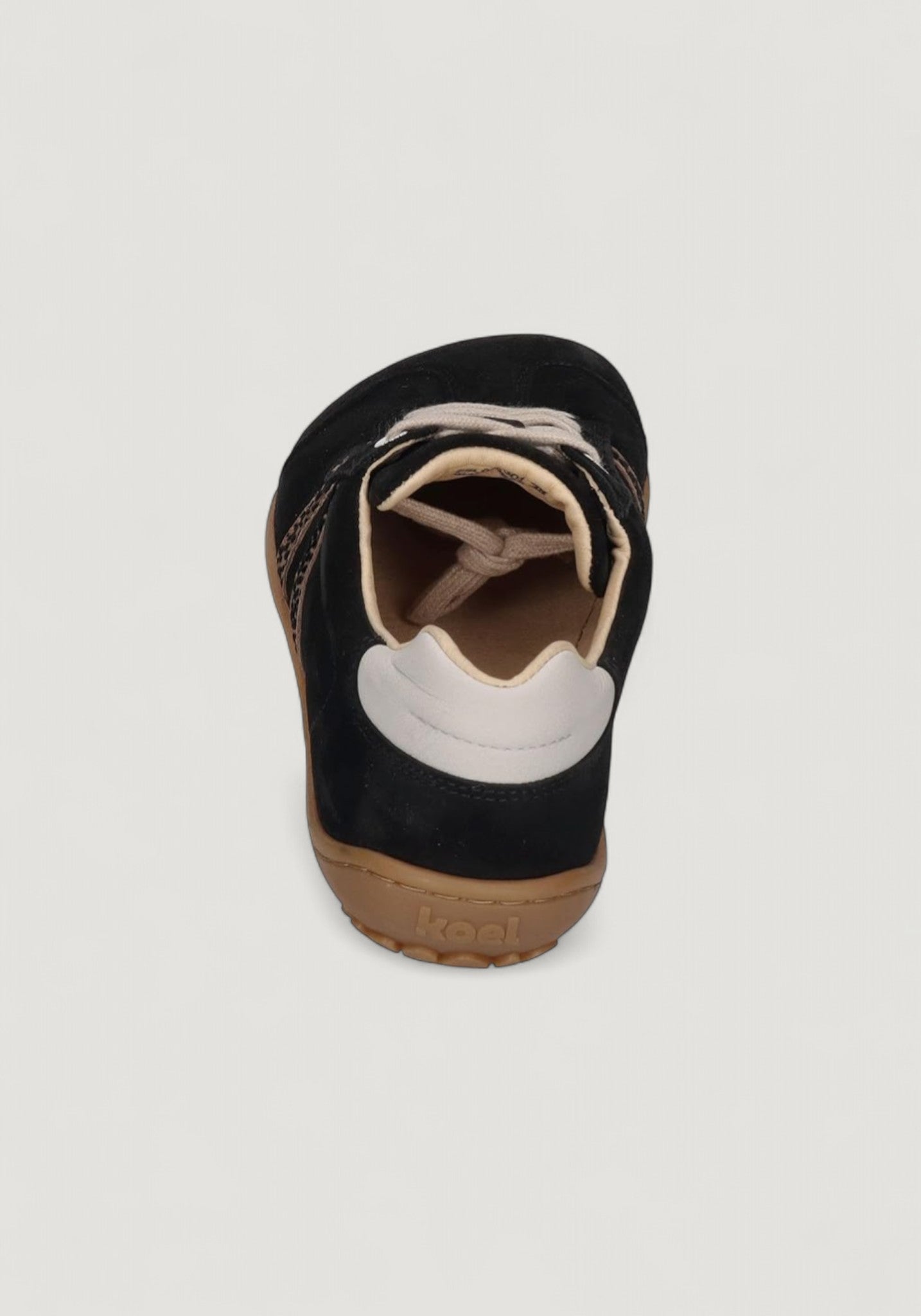 Sneakers Barefoot femei din piele - Ila Black Leopardo
