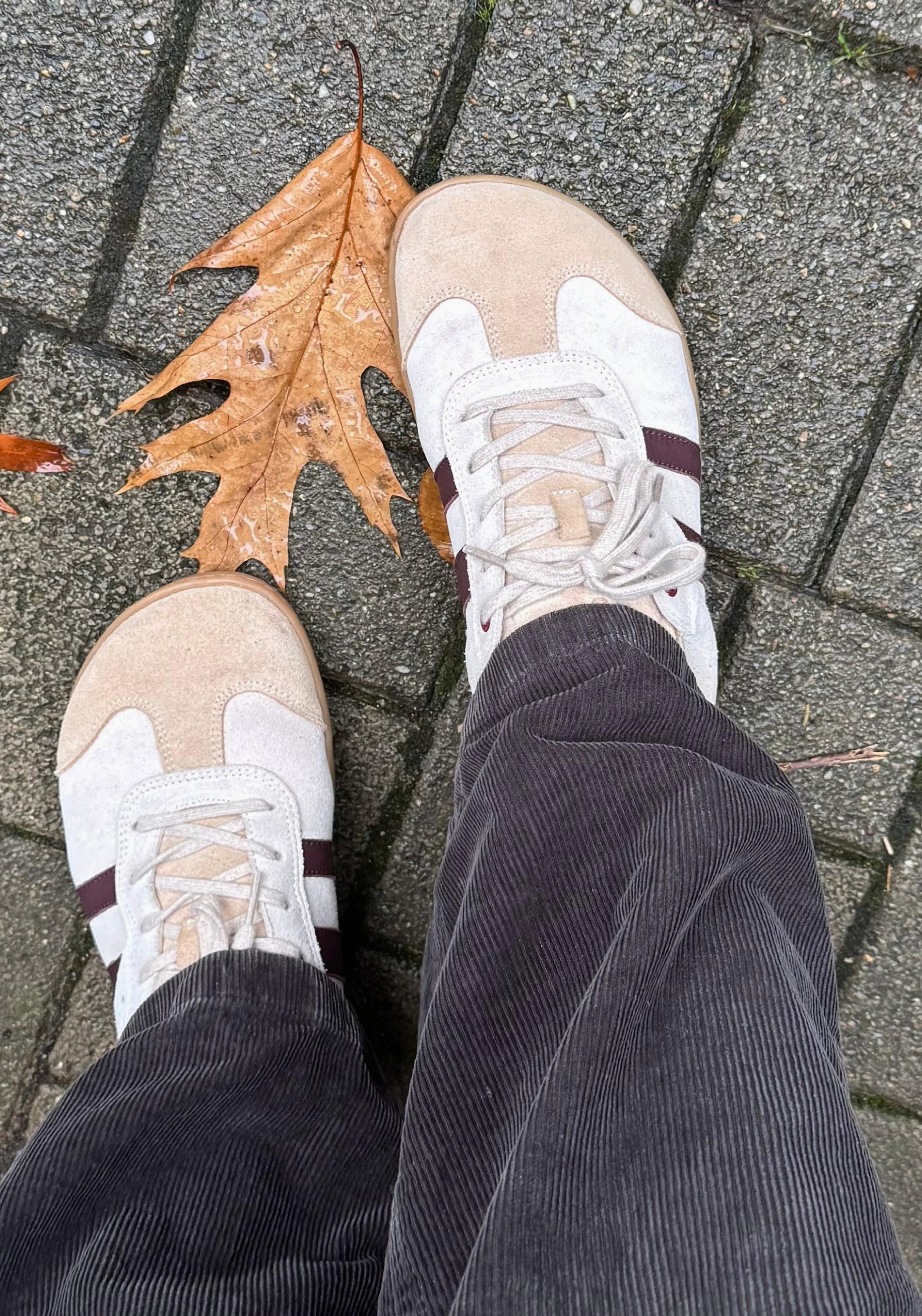 Sneakers Barefoot femei din piele - Ila Light Beige