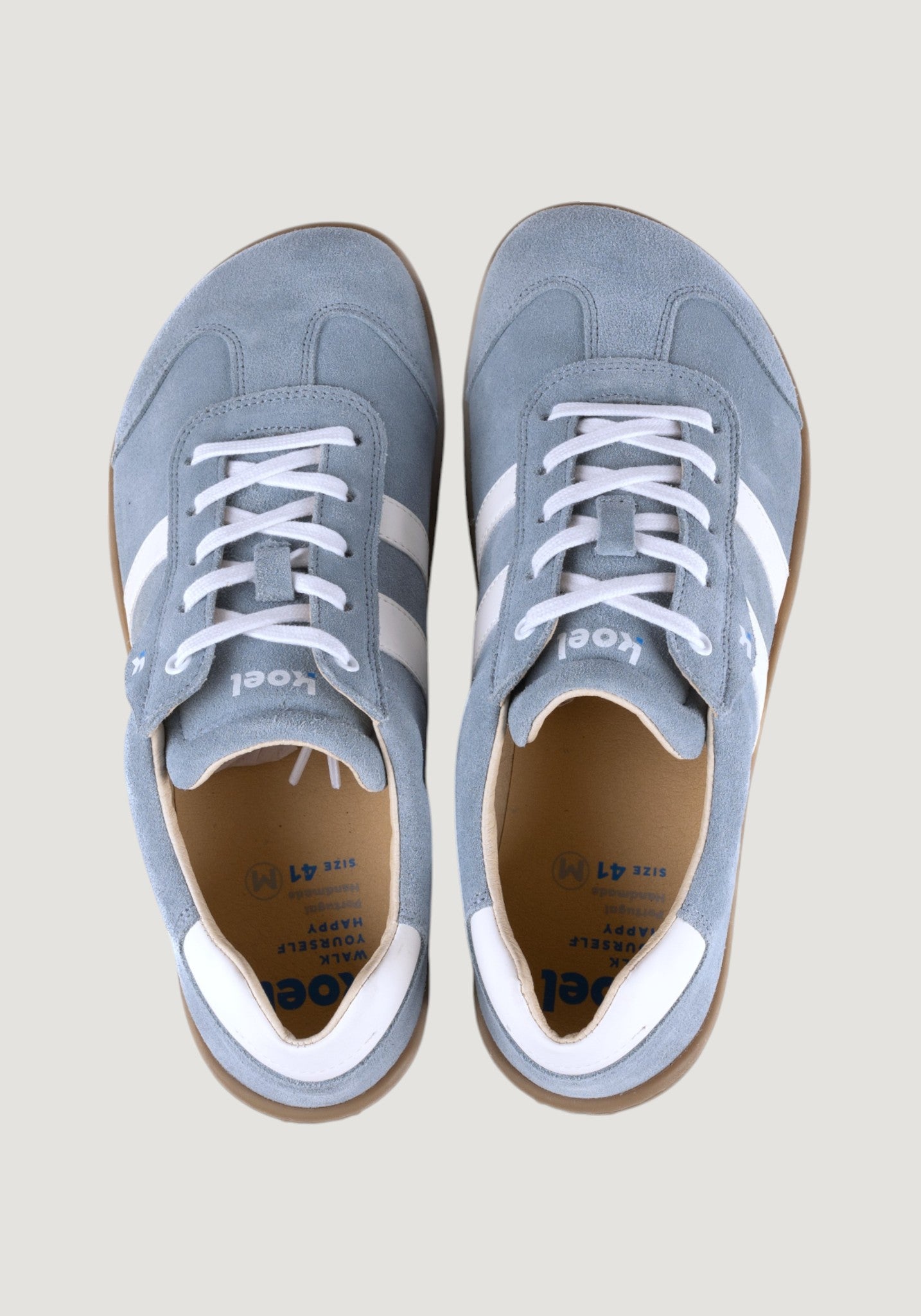 Sneakers Barefoot femei din piele - Ila Light Blue