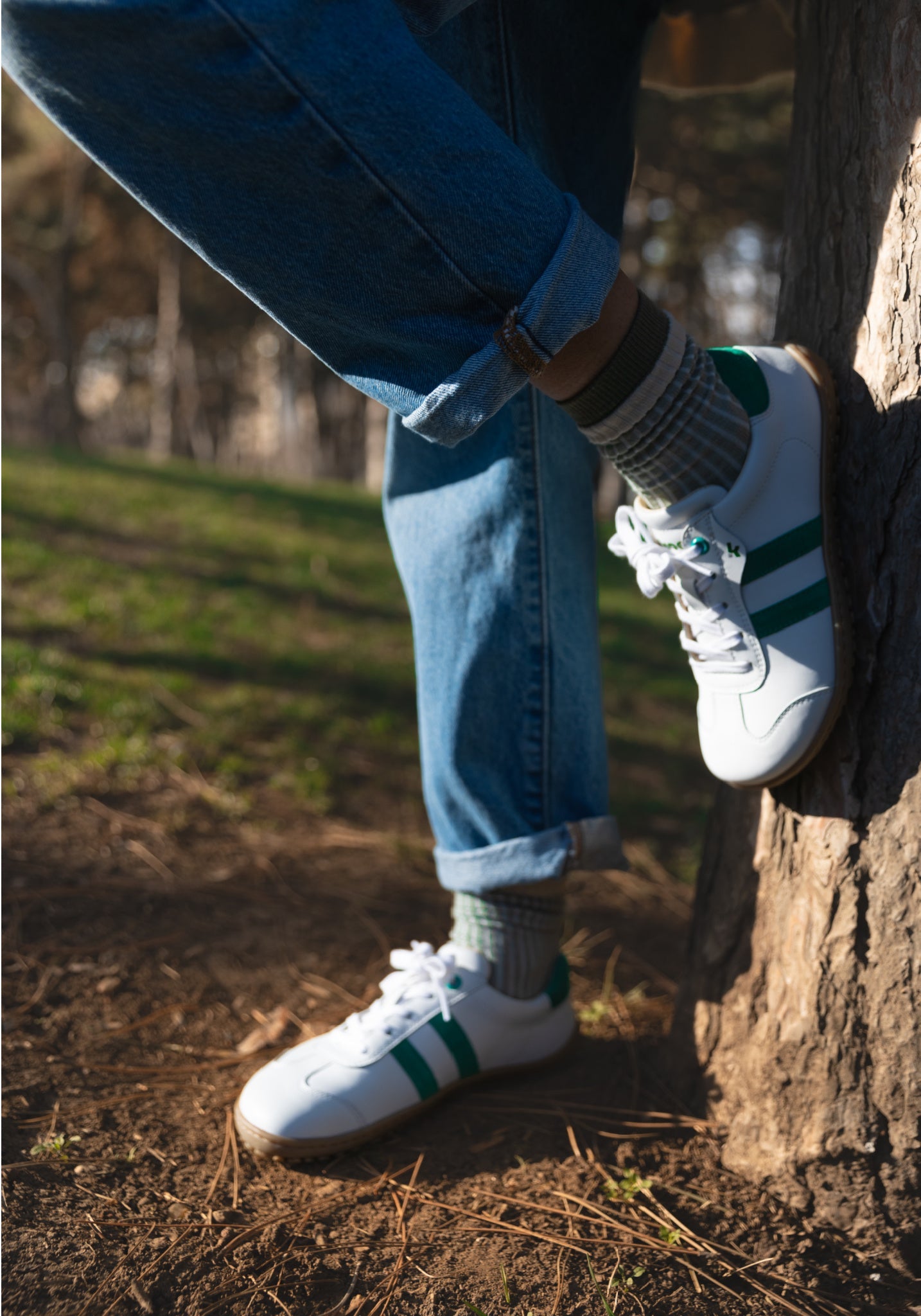 Sneakers Barefoot femei din piele - Ila Offwhite Koel HipHip.ro