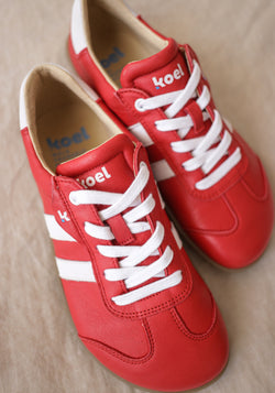 Sneakers Barefoot femei din piele - Ila Red