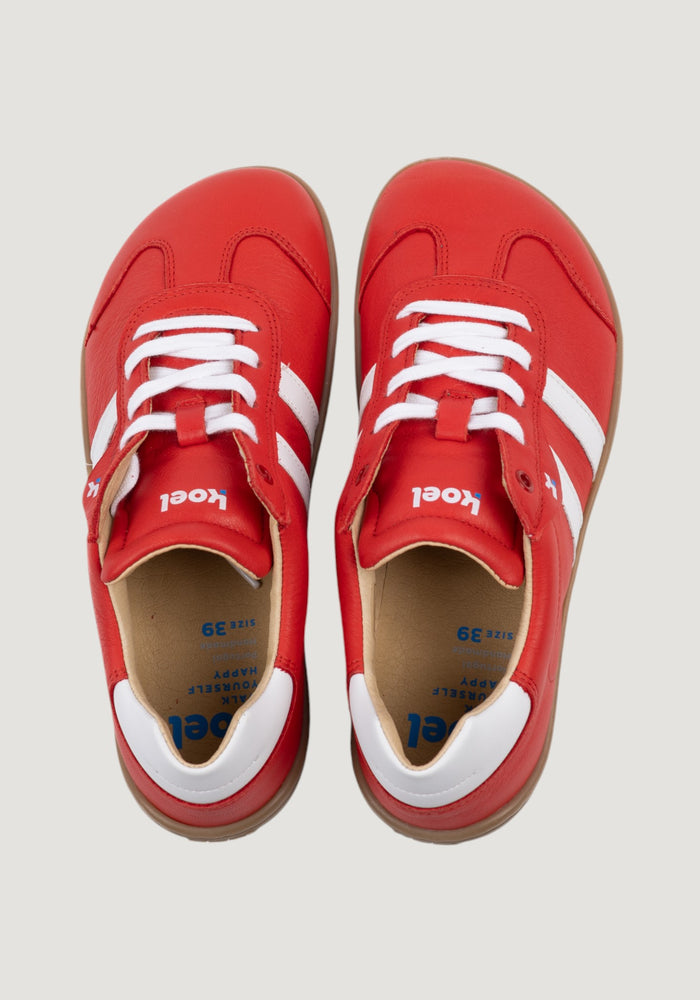 Sneakers Barefoot femei din piele - Ila Red